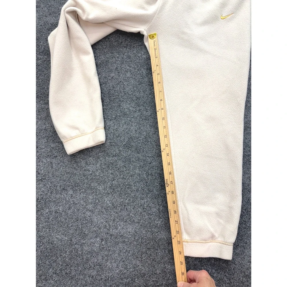 Nike Dri-FIT Fleece Joggers Women Medium Cream Off White Sweatpants Loungewear